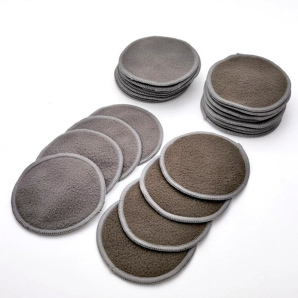 Reusable Bamboo Makeup Remover Pads Towel Washable Rounds Cleansing Facial Sponges Applicators & Cotton