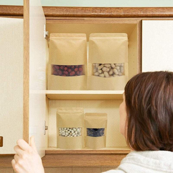 Cooler Bags Reusable Self Sealing Zipper Food Storage With Visible Window Resealable Stand Up