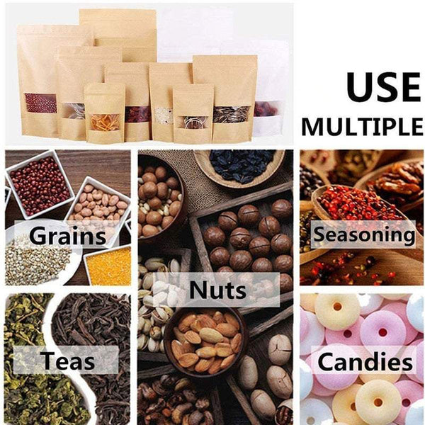 Cooler Bags Reusable Self Sealing Zipper Food Storage With Visible Resealable Stand Up Food Storage Bags