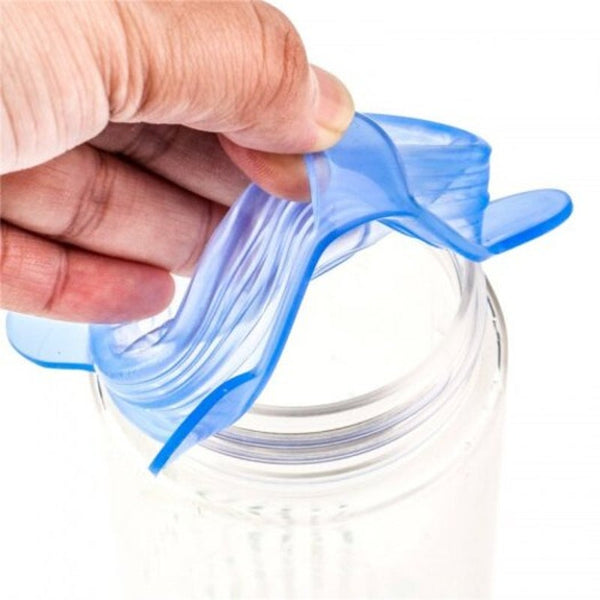 Reusable Silicone Stretch Storage Lids 6Pcs Sky Blue Cling Film Foil & Food Wraps