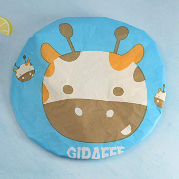 Reusable Women Girls Hair Wrap Waterproof Shower Bath Cap Hat Giraffe Hair Accessories