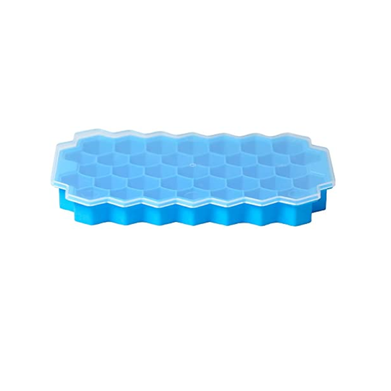 Reusable Honeycomb Shape Silicone Ice Cube Tray Moulds With Lids Ice Cubes Trays & Moulds