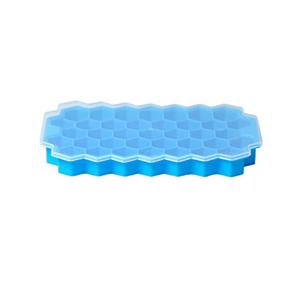 Reusable Honeycomb Shape Silicone Ice Cube Tray Moulds With Lids Ice Cubes Trays & Moulds