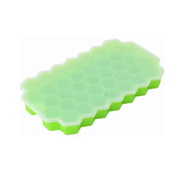 Reusable Honeycomb Shape Silicone Ice Cube Tray Moulds With Lids Ice Cubes Trays & Moulds