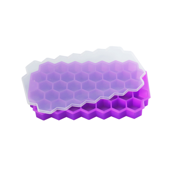 Reusable Honeycomb Shape Silicone Ice Cube Tray Moulds With Lids Ice Cubes Trays & Moulds