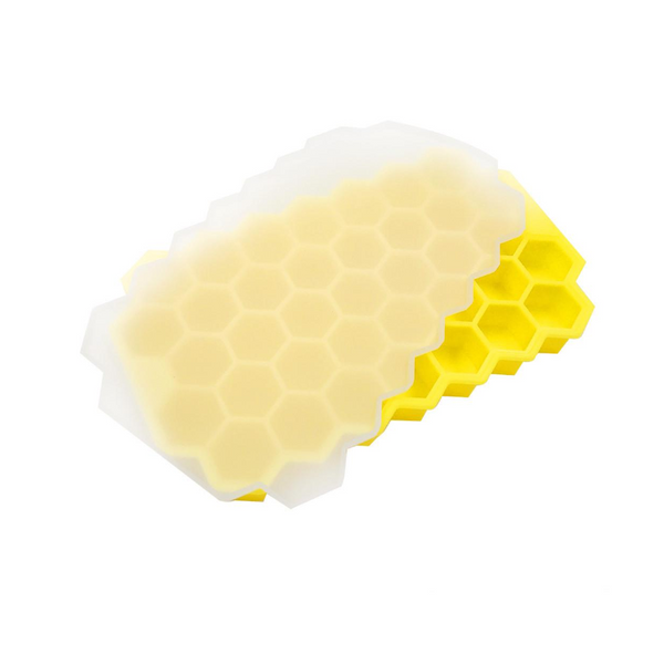 Reusable Honeycomb Shape Silicone Ice Cube Tray Moulds With Lids Ice Cubes Trays & Moulds