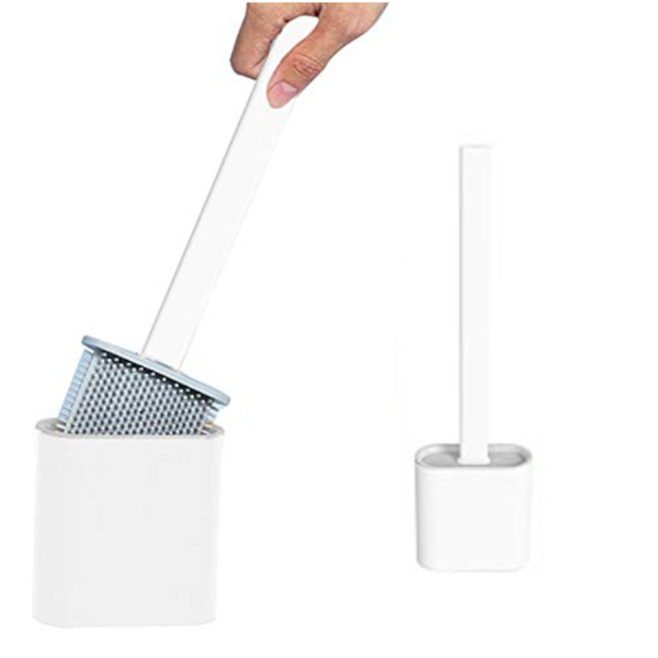 Quick Drying Silicone Toilet Brush With Holder