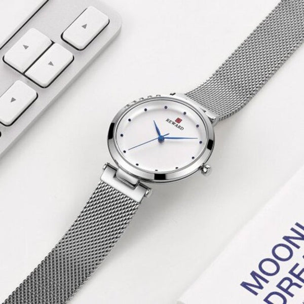 Veile Studios Rd63073l Women's Ultra Thin Mesh Waterproof Watch White Watches