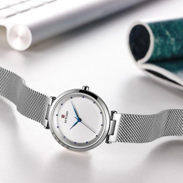 Veile Studios Rd63073l Women's Ultra Thin Mesh Waterproof Watch White Watches