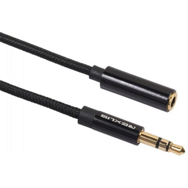 Aux Male To Female Extension Cable 3.5Mm Black 0.5M Cables & Adapters