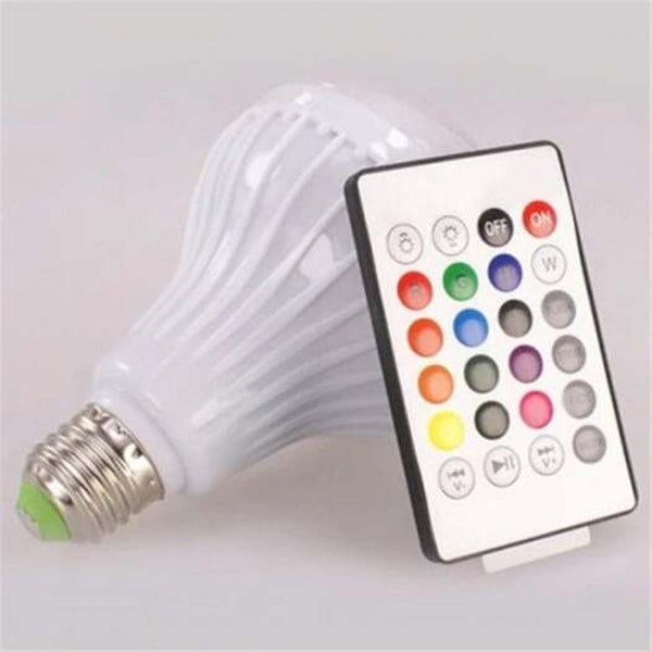 Rgb Bluetooth Speaker Led Bulb Light Music Playing Dimmable Wireless White