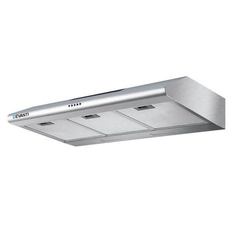 Devanti Fixed Range Hood Rangehood Stainless Steel Kitchen Canopy 90Cm 900Mm Rangehoods
