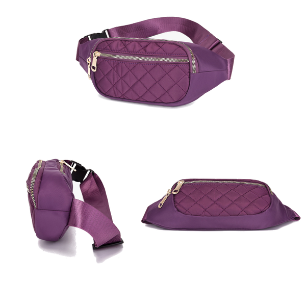 Rhombus Fanny Packs For Women Crossbody Waist Bags Sports Hiking Cycling Running Waist Packs & Bags