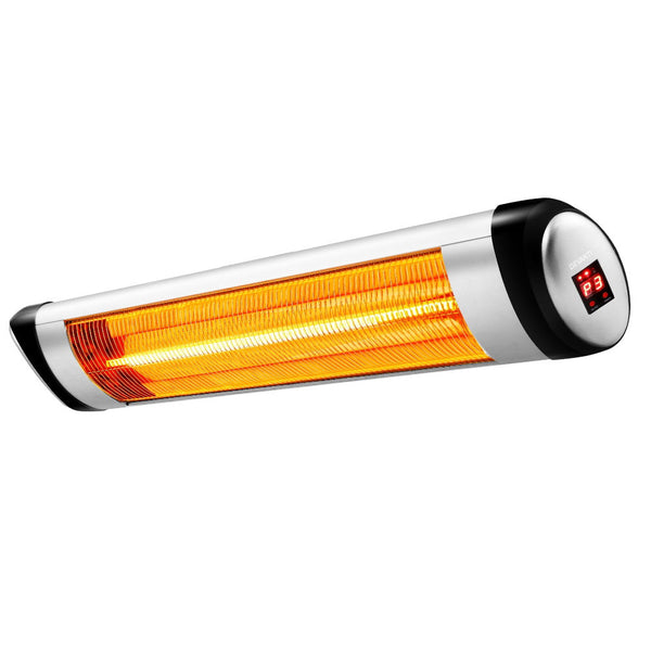 Devanti Electric Radiant Heater Patio Strip Heaters Infrared Indoor Outdoor Remote Control 2000W Patio Heaters