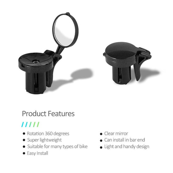 Bicycle Bike Rearview Safety Side Handlebar Mirror Mirrors