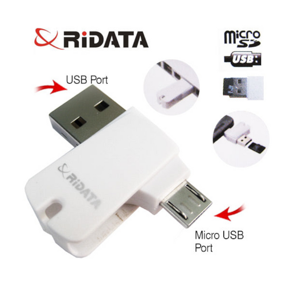 Ridata Mobile Phone Microsd Card Reader ( Phone/Tablet/Pc)