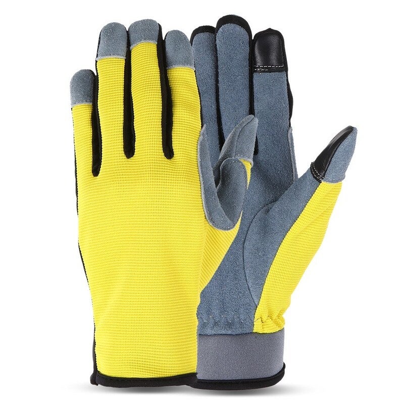 Riding With Touchscreen Function Breathable Yellow Gloves