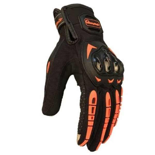 Mcs 17 Touch Screen Motorcycle Racing Anti Skid Breathable Orange L Gloves
