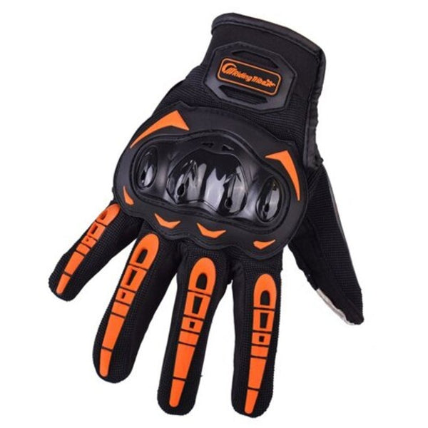 Mcs 17 Touch Screen Motorcycle Racing Gloves Anti Skid Breathable Orange L