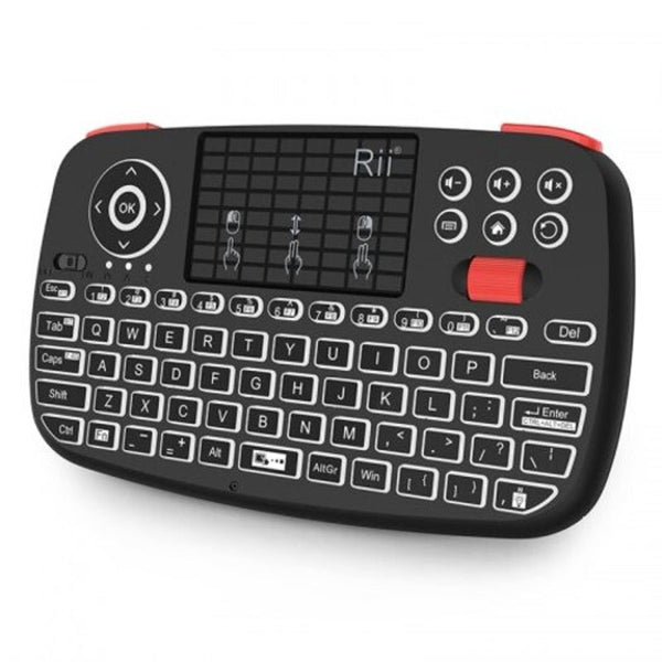 Rii I4 Mini Bluetooth Keyboard 2.4Ghz Dual Modes Handheld Fingerboard Backlit Usblack Keyboards & Keypads