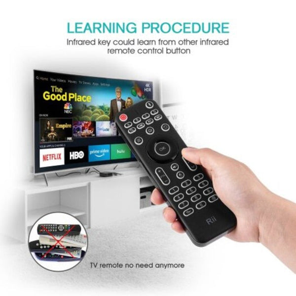 Rii Mx9 Double Sided Mutimedia Wireless Keyboard Black Keyboards & Keypads