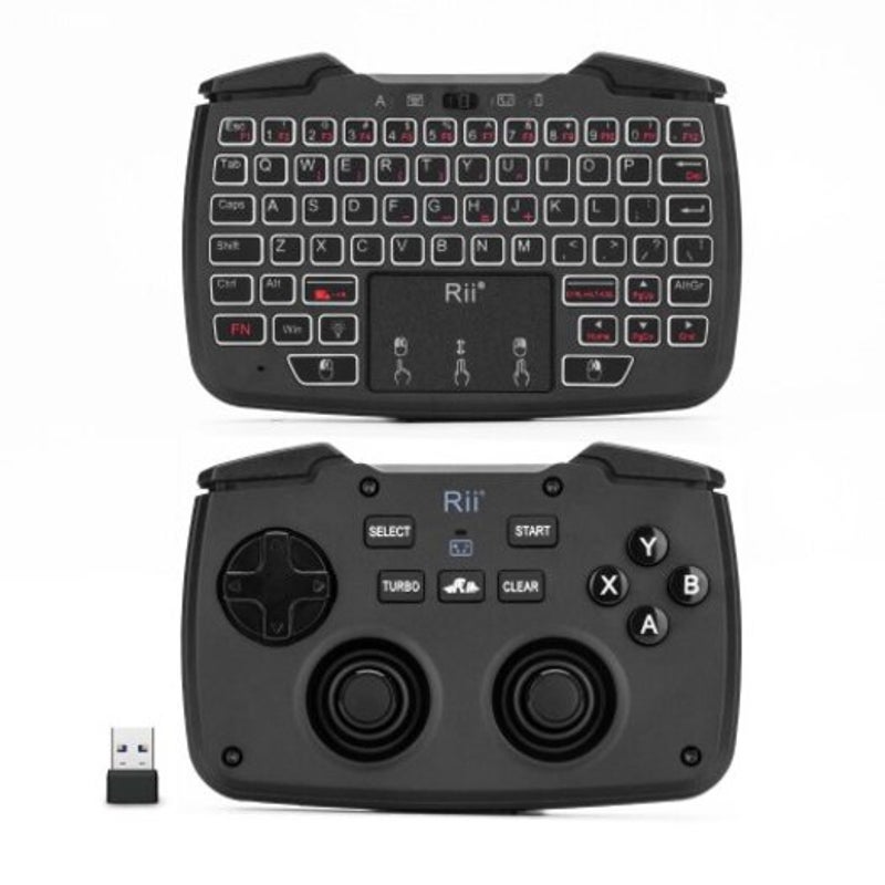 Rii Rk707 Mini Wireless Game Controller Mouse Keyboard Combo Black Keyboard & Mouse Bundles