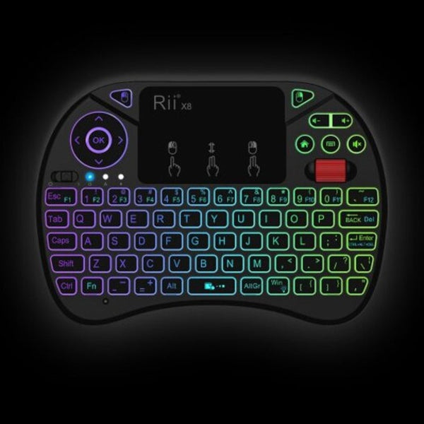 Rii X8 Mini Wireless Keyboard Remote Ru Black