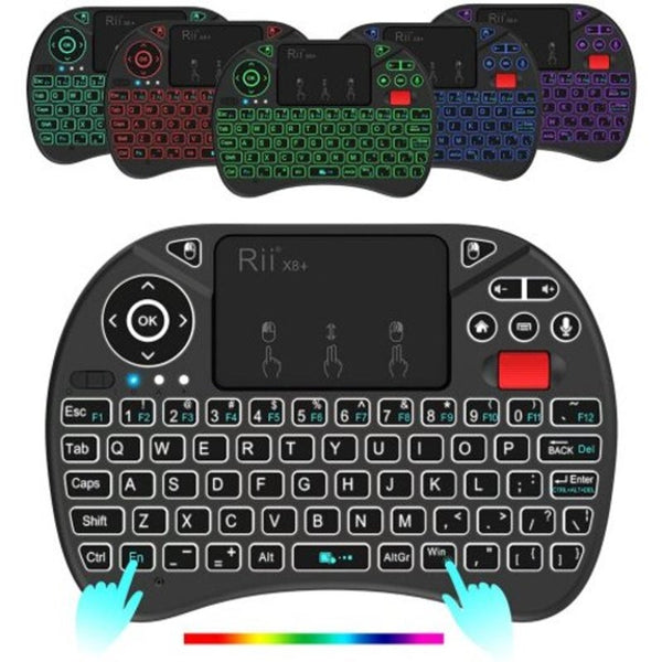 Rii X8 Plus 2.4Ghz Wireless Air Mouse Keyboard Black Keyboards & Keypads