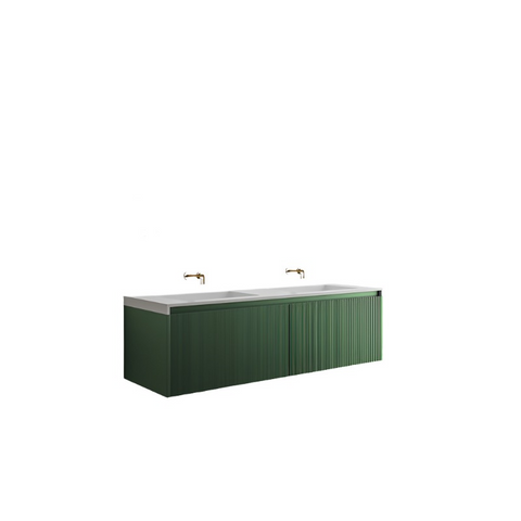 Belbagno Rimini Wall Hung Bathroom Vanity 1500Mm Rain Forest Bathroom Sinks