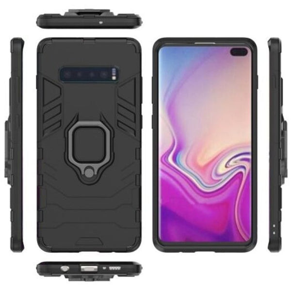 Ring Buckle Armour Case For Samsung Galaxy S10 Plus Black Cases Covers & Skins
