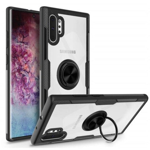 Ring Clear Protective Phone Case For Samsung Galaxy Note 10 Plus Black