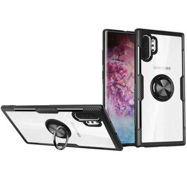 Ring Clear Protective Phone Case For Samsung Galaxy Note 10 Plus Black