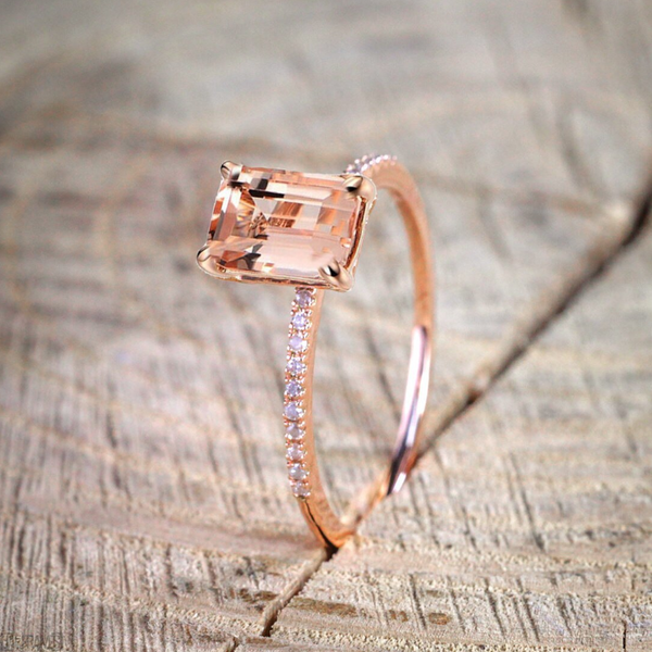 Veile Studios Rosegold Cubic Zirconia Gold Plated Rings