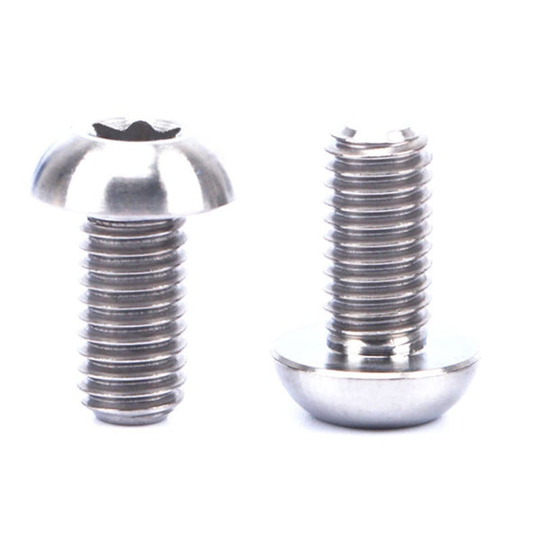 Risk 12Pcs M5u00d710mm Disc Disk Brake Rotor Bolts T25 Torx Titanium Mtb Bicycle Bike Water Cage Screw Brake Rotors