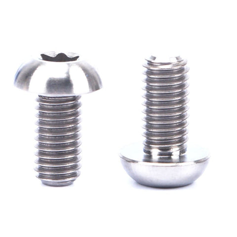 Risk 12Pcs M5u00d710mm Disc Disk Brake Rotor Bolts T25 Torx Titanium Mtb Bicycle Bike Water Cage Screw Brake Rotors