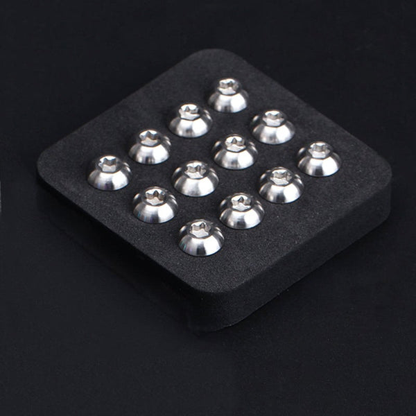 Risk 12Pcs M5u00d710mm Disc Disk Brake Rotor Bolts T25 Torx Titanium Mtb Bicycle Bike Water Cage Screw Brake Rotors
