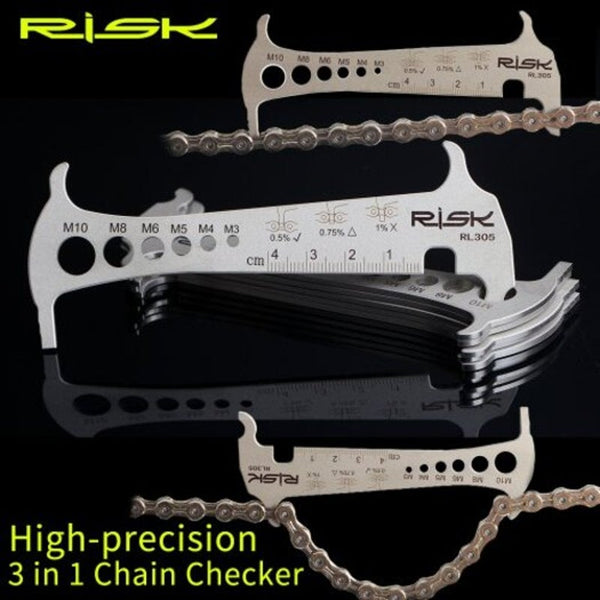 Risk Rl305 In 1 Bike Bicycle Chain Checker Wear Indicator Hook Bolt Measurement