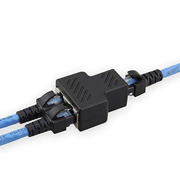 Network Cards Adapters Rj45 Ethernet Splitter 1 To 2 Extender Connector Female 8P8c Plug Lan Suitable For Cat5 Cat5e Cat6 Cat6e Cat7 Splitters Coupler