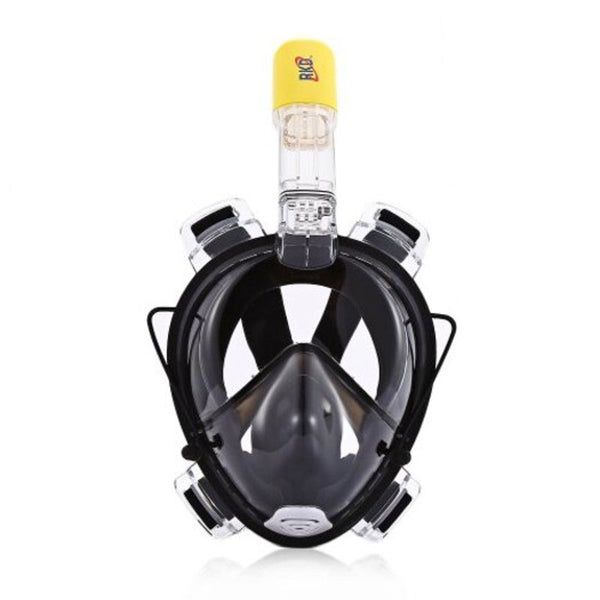Rkd Diving Detachable Dry Snorkeling Full Face Mask Set Black