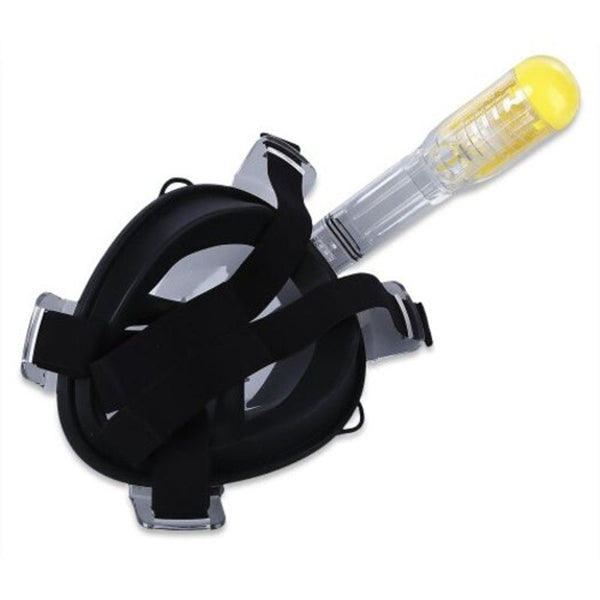 Rkd Diving Detachable Dry Snorkeling Full Face Mask Set Black Masks