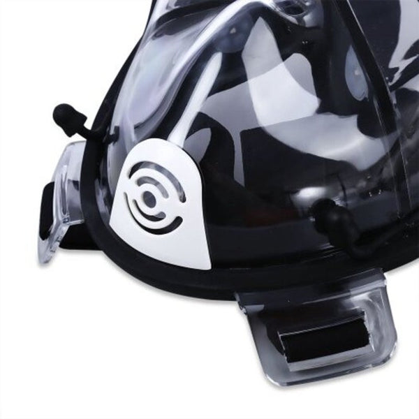 Rkd Diving Detachable Dry Snorkeling Full Face Mask Set Black Masks