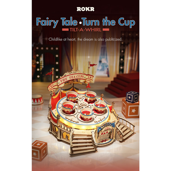 Rokr Tilt A Whirl The Tea Cup Amusement Park Series Building Toy Birthday Puzzles