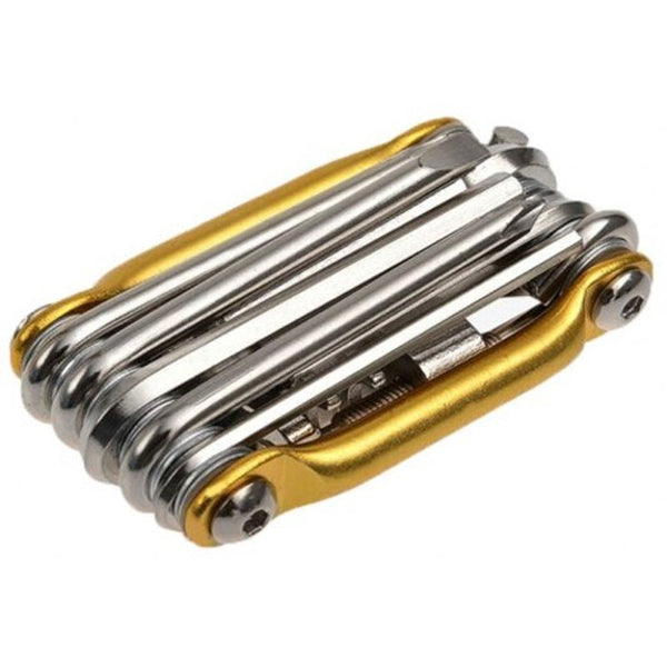 All In One Foldable Bicycle Repair Combination Kit Golden Bike Tools