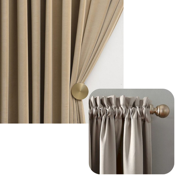 100 Centimetre Velvet Blackout Curtains For Living Room Bedroom Dining Curtains & Drapes