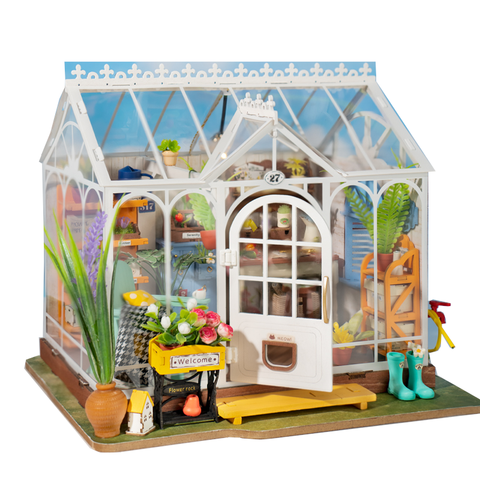 Rolife Mengyu Flower Miniature House Diy Building Toys With Led Light For Gifts Puzzles