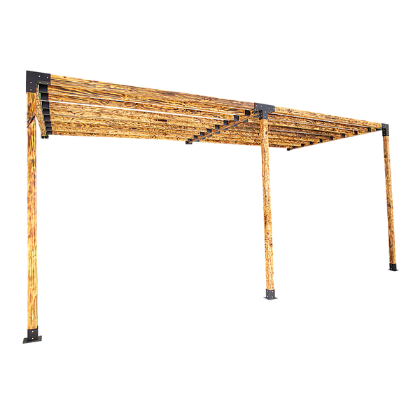 Randy & Travis Machinery Roof Pergola Gazebo Shed Matte Black Steel Brackets Diy Kits Gazebos & Pergolas