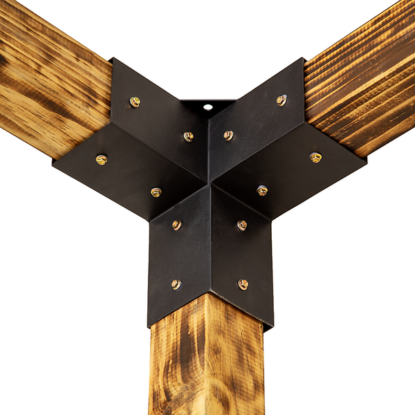 Randy & Travis Machinery Roof Pergola Gazebo Shed Matte Black Steel Brackets Diy Kits Gazebos & Pergolas