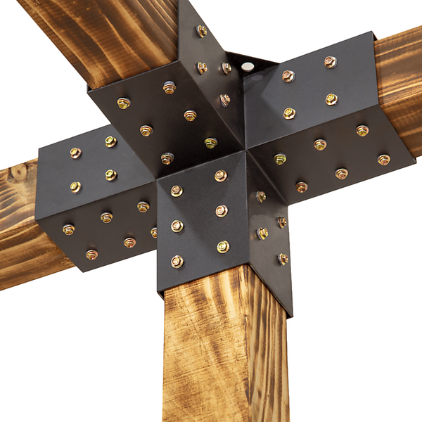 Randy & Travis Machinery Roof Pergola Gazebo Shed Matte Black Steel Brackets Diy Kits Gazebos & Pergolas