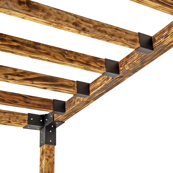 Randy & Travis Machinery Roof Pergola Gazebo Shed Matte Black Steel Brackets Diy Kits Gazebos & Pergolas