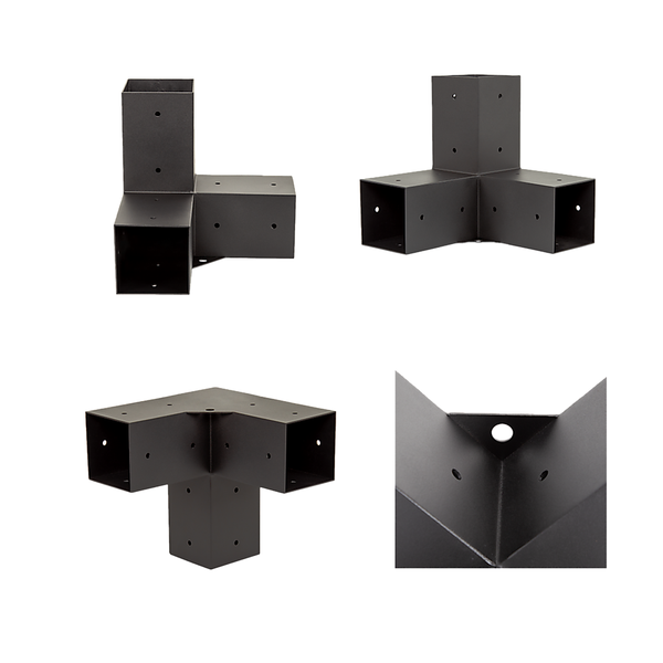 Randy & Travis Machinery Roof Pergola Gazebo Shed Matte Black Steel Brackets Diy Kits Gazebos & Pergolas